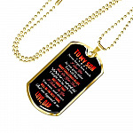 To My Son Never Forget How Much I Love You The Best Thing That Ever Happened To Me Love Dad Dog Tag Pendant Necklace - Dog Tag (Gold Plated)