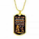 Motorbike To My Son Wherever Your Journey In Life May Take You Dog Tag Necklace - Dog Tag (Gold Plated)