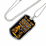 Motorbike To My Son Wherever Your Journey In Life May Take You Dog Tag Necklace - Dog Tag (Silver)