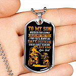 Motorbike To My Son Wherever Your Journey In Life May Take You Dog Tag Necklace - Dog Tag (Silver)