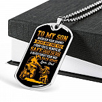 Motorbike To My Son Wherever Your Journey In Life May Take You Dog Tag Necklace - Dog Tag (Silver)