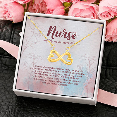 Definition Of Nurse Infinity Heart Pendant Necklace For Women