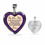 My Dear Wife Your Love Is The Best Part of My Life There Is Nobody Except You I Love To Spend Time With Heart Pendant Necklace - Heart Luxury Necklace (Silver)