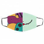 Sally Skellington Nightmare Before Christmas Washable Reusable Custom Printed Cloth Face Mask Cover, White, Cloth Face Cover – Medium/Large