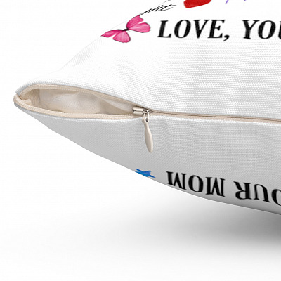 Alternative view of To My Daughter I Hugged This Soft Pillow I Squeezed Throw Pillow - Decorative Pillow - Indoor Outdoor Cushion