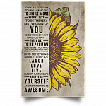 Today is A Good Day to Smile More Worry Less Sunflower Self Loving Satin Poster, White, Unframed Poster Today is A Good Day to Smile More Worry Less Sunflower Self Loving Satin Poster, White, Unframed Poster