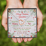 12Th. Merry Christmas Grandma Interlocking Hearts Necklace
