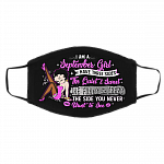 September Girl I Have Three Sides The Quiet and Sweet Washable Reusable Custom Printed Cloth Face Mask Cover, Black, Cloth Face Cover – Medium/Large