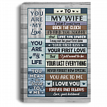 To My Wife I Wish I Could Turn Back the Clock I Find You Sooner and Love You Framed Canvas - Unframed Poster, White, 0.75'' Framed Canvas To My Wife I Wish I Could Turn Back the Clock I Find You Sooner and Love You Framed Canvas - Unframed Poster, White, 0.75'' Framed Canvas