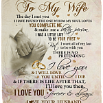 To My Wife The Day I Met You I Have Found The One My Soul Loves Wedding Fleece Blanket - Sherpa Blanket, White, Cozy Plush Fleece Blanket - 50x60 To My Wife The Day I Met You I Have Found The One My Soul Loves Wedding Fleece Blanket - Sherpa Blanket, White, Cozy Plush Fleece Blanket - 50x60