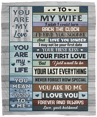 To My Wife I Wish I Could Turn Back the Clock I Find You Sooner and Love You Fleece - Premium Sherpa Blanket, White, Cozy Plush Fleece Blanket - 50x60