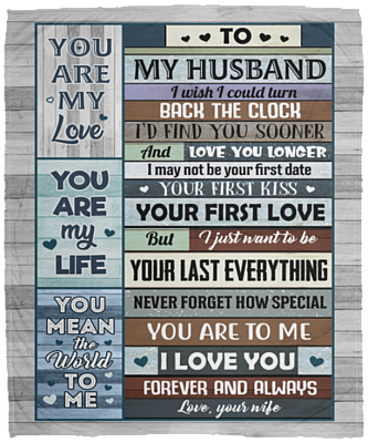 To My Husband I Wish I Could Turn Back the Clock I Find You Sooner and Love You Fleece - Premium Sherpa Blanket, White, Cozy Plush Fleece Blanket - 50x60