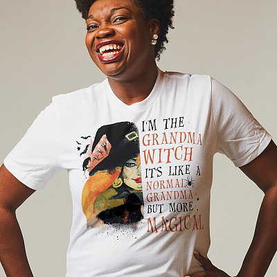Alternative view of I Am The Grandma Witch It's Like A Normal Grandma But More Magical T-shirt - Halloween Gift For Grandma