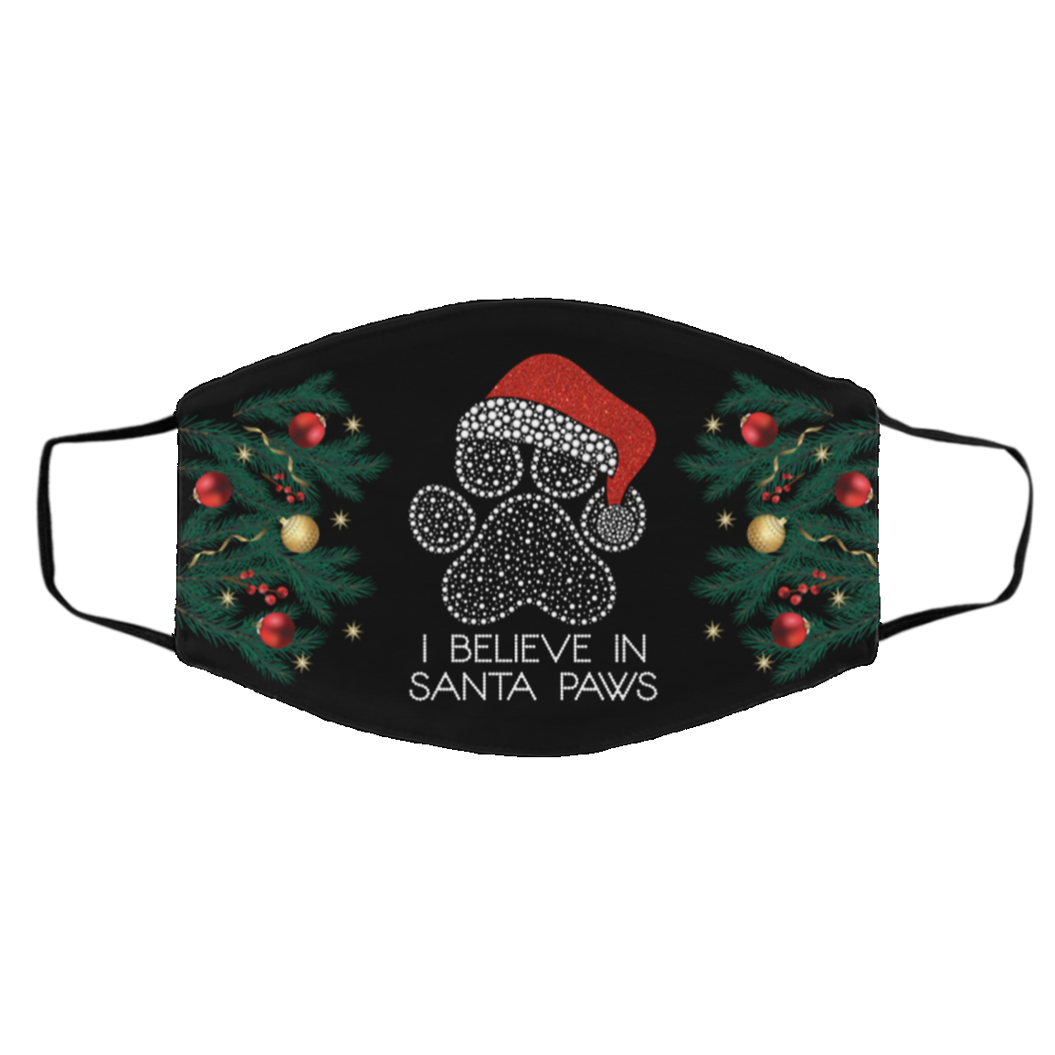 I Believe In Santa Paws Pet Lover Christmas Washable Reusable Custom Printed Cloth Face Mask Cover, Black, Cloth Face Cover – Medium/Large I Believe In Santa Paws Pet Lover Christmas Washable Reusable Custom Printed Cloth Face Mask Cover, Black, Cloth Face Cover – Medium/Large