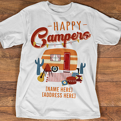 Alternative view of Personalized Happy Campers T-Shirt - Family Camping Matching Outfit