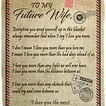 To My Future Wife Always Remember That When I Say I Love You More Airmail Fleece Blanket - Love You The Most Blanket, White, Cozy Plush Fleece Blanket - 50x60 To My Future Wife Always Remember That When I Say I Love You More Airmail Fleece Blanket - Love You The Most Blanket, White, Cozy Plush Fleece Blanket - 50x60