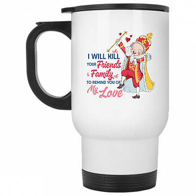 14 oz. White Travel Mug