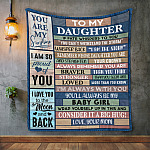 Blanket Mockup 42 HG. To My Daughter I Am The Storm mk