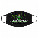 The Best Way To Spread Christmas Cheer Is Singing Loud Buddy The Elf Washable Reusable Cloth Face Mask Cover, Black, Cloth Face Cover – Medium/Large