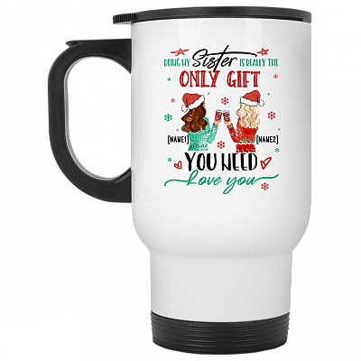14 oz. White Travel Mug