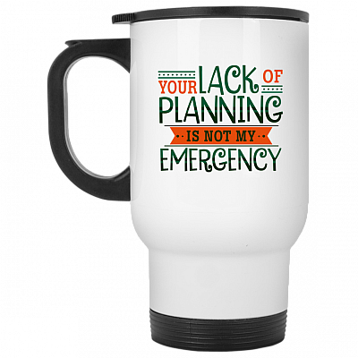 14 oz. White Travel Mug