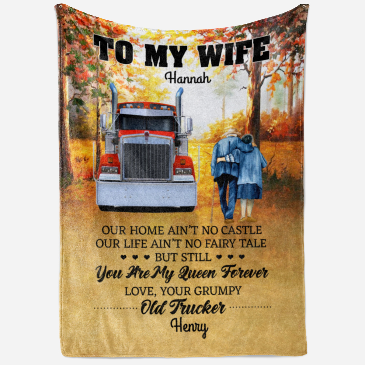 1VT. Trucker To My Wife Personalized - mk2 - Grand Hotel - #000000