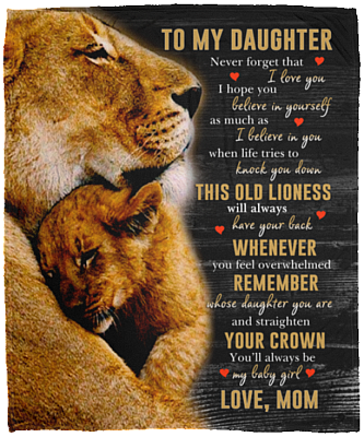 To My Daughter Never Forget That I Love You Fleece Blanket - Premium Sherpa Blanket - Woven Blanket, White, Cozy Plush Fleece Blanket - 50x60