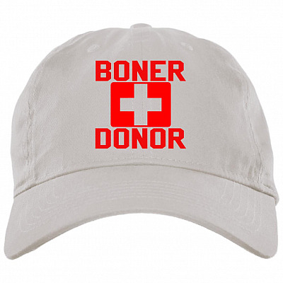 Hubie Halloween Boner Donor Funny Movie Twill Cap High-Profile Snapback Hat, White, Brushed Twill Dad Cap