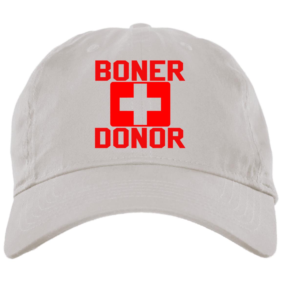 Hubie Halloween Boner Donor Funny Movie Twill Cap High-Profile Snapback Hat, White, Brushed Twill Dad Cap