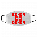 Hubie Halloween Boner Donor Funny Movie Washable Reusable Custom - Printed Cloth Face Mask Cover, White, Cloth Face Cover – Medium/Large