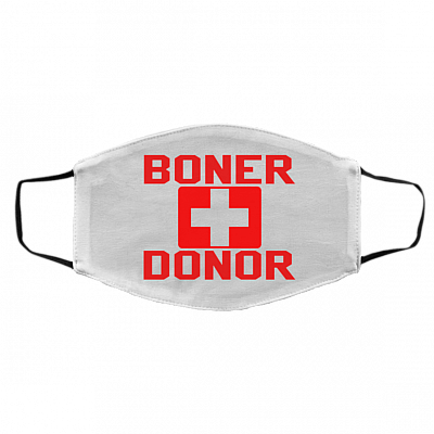 Hubie Halloween Boner Donor Funny Movie Washable Reusable Custom - Printed Cloth Face Mask Cover, White, Cloth Face Cover – Medium/Large