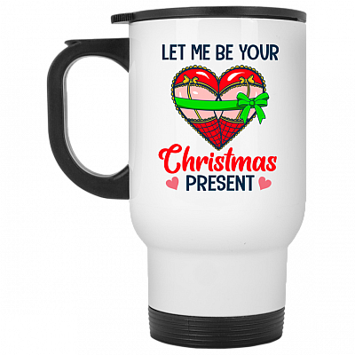 14 oz. White Travel Mug