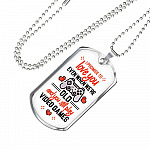 To Boyfriend Gift I Promise To Love You Even When We Are Old And You Still Play Game Dog Tag Pendant Necklace - Dog Tag (Silver)