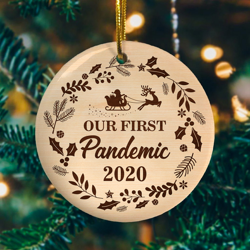 3vt. our first pandemic ornament mockup