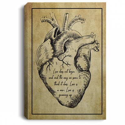 Love Does Not Begin Nor End The Way We Think It Does Gallery Wrapped Framed Canvas Prints - Unframed Poster, White, 0.75'' Framed Canvas