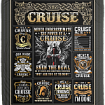 Never Underestimate The Power Of A Cruise Fleece Blanket - Premium Sherpa Blanket - Woven Blanket, White, Cozy Plush Fleece Blanket - 50x60