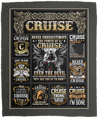 Never Underestimate The Power Of A Cruise Fleece Blanket - Premium Sherpa Blanket - Woven Blanket, White, Cozy Plush Fleece Blanket - 50x60