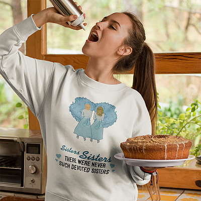 Alternative view of White Christmas Sisters Sisters There Were Never Such Devoted Sisters Hoodie - Sweatshirt