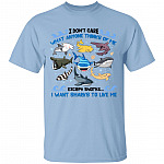 I Don't Care What Anyone Thinks Of Me Except Sharks I Want Sharks To Like Me Shirt - Funny Shark Shirt, Light Blue, Unisex T-Shirt