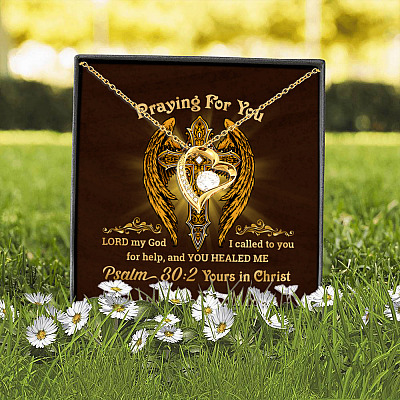 Alternative view of Praying For You Lord My God I Called To You For Help Psalm 30 2 Forever Love Pendant Necklace
