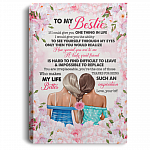 To My Bestie If I Could Give You One Thing in Life Truly Great Friends Gift for Bff Framed Canvas Prints - Unframed Poster, White, 0.75'' Framed Canvas