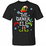 Gamer Elf T-Shirt - Youth Tee - Family Matching Christmas Pajamas Shirt - Funny Christmas Gaming Gamer Gift, Black, Unisex T-Shirt Gamer Elf T-Shirt - Youth Tee - Family Matching Christmas Pajamas Shirt - Funny Christmas Gaming Gamer Gift, Black, Unisex T-Shirt