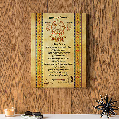 Alternative view of May The Sun Bring You New Energy By Day Wrapped Framed Canvas Prints - Apache Blessing Unframed Poster