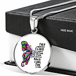 They Whispered To Her You Can't Withstand The Storm She Whispered Back I'm The Storm Circle Pendant Necklace - Circle Luxury Necklace (Silver)