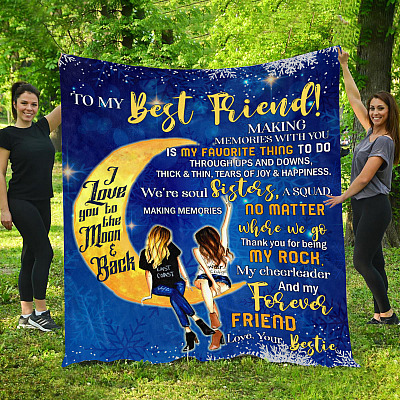 To My Best Friend Making Memories with You Is My Favorite Thing Christmas Fleece Blanket - Mink Blanket