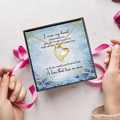 Alternative view of In All The World You'll Never Find A Love That True As Mine Forever Love Pendant Necklace