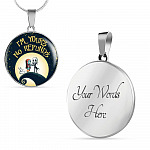 Valentine's Day Gifts For Her I Am Yours No Refund Cartoon Circle Pendant Necklace - Circle Luxury Necklace (Silver)