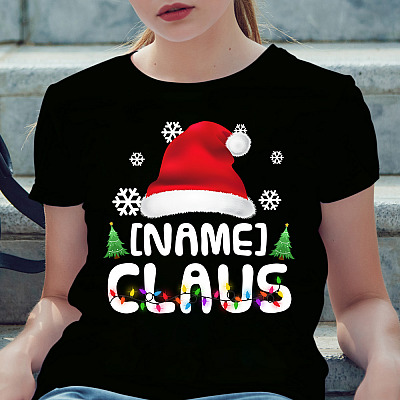 Alternative view of Personalized Mama Papa Nana Claus Santa Matching Family Christmas Shirts - Christmas Family Gift T-Shirt