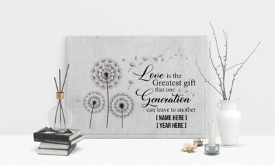 Alternative view of Personalized Love Greatest Gift One Generation Leave Another Memorial Framed Canvas Prints - Unframed Poster