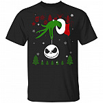 Green Character Shirt - Jack Skellington Shirt - Funny Christmas Shirt - Christmas Movies Shirt, Black, Unisex T-Shirt
